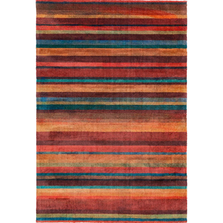 Ebern Designs Macalester Red/Blue/Yellow Area Rug Wayfair